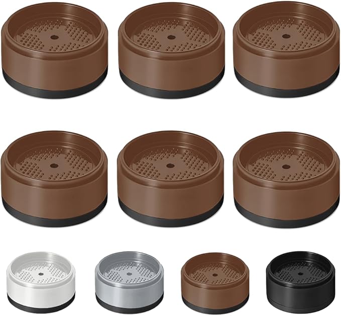 Bed Risers 1 inch, 2 inch, 3 inch, 4 inch Heavy Duty, Adjustable Furniture Riser for Table Desk Couch Sofa Chair Refrigerator Washing Machine, Stackable Bed Raisers Blocks (Brown 6 Pack, 1 inch)