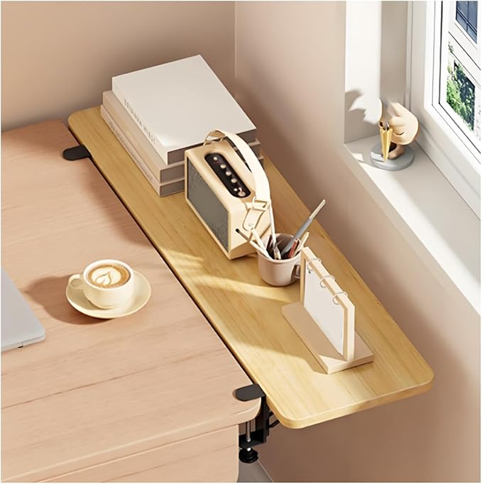 Desk Extender Tray,Clamp-on Kitchen Table Extender Extension Baffle, Removable Foldable Sturdy Support Ergonomic Desk Extender,for Home Office Desktop Extension(Yellow,(L*W)27.5*8in/70*20cm)