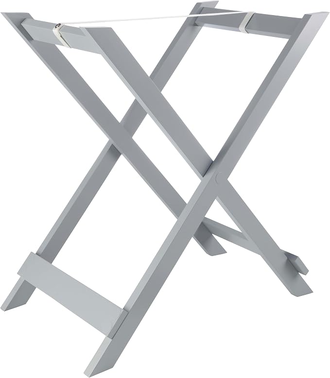 Lavish Home Folding TV Tray Table - Contemporary Side Table with Removable Tray Top for Food Serving, Meals, or Decor in Living Room, Bedroom, or Home Office (Gray)