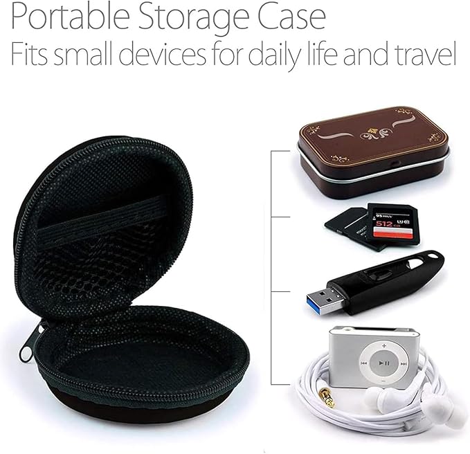 Earphone Case MAS CARNEY Headphone Earbud Hard Protective Carrying Case Bag
