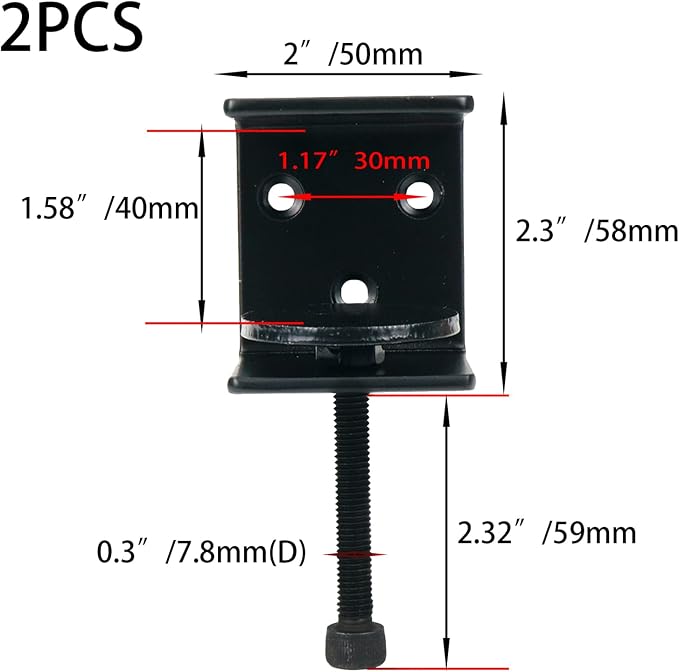 2PCS Adjustable C-Clamp Bracket Clamp Iron Heavy Duty Mount Desk Partition Clamp, with Wide Jaw Openings for DIY Open Shelf Brackets, include Screws