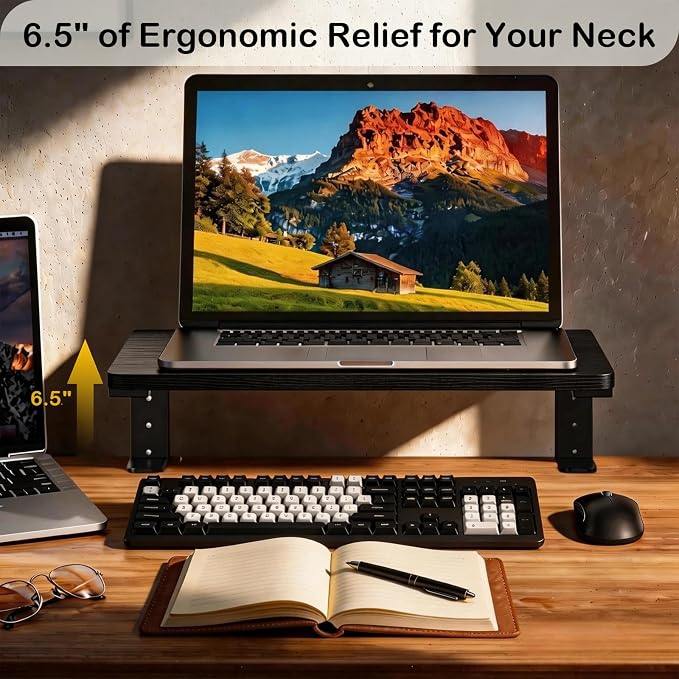 Desk Extender, 15-inch Desk Clamp Shelf, Height Adjustable Desktop Organizer for Office, Game Room, Kitchen and Studio (Black)