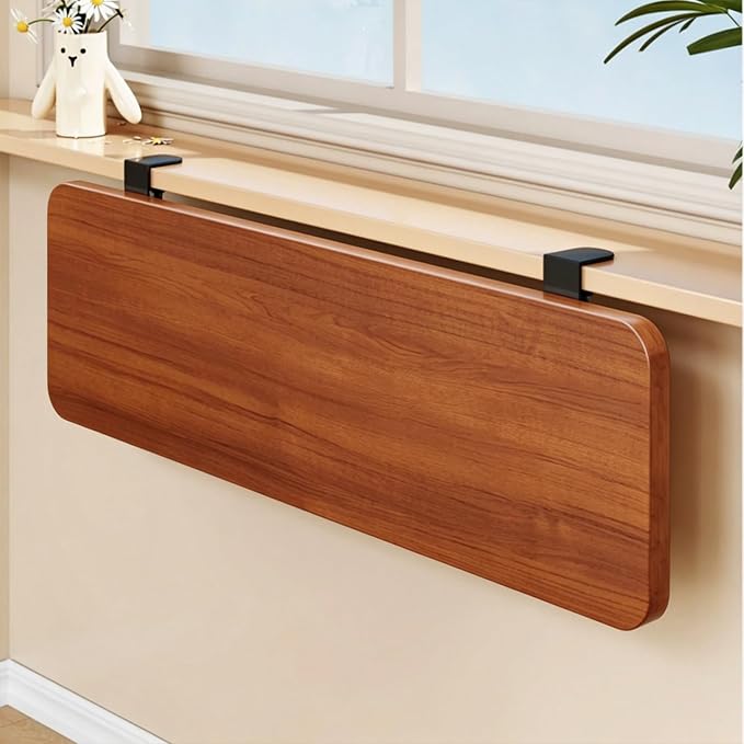 window sill extender Clamp On Desk Extension Board, Heavy‑Load Table Extender Tray, Easy To Install Window Expander Panel For Office Supplies Storage(Teak,700x250mm/28x10in)