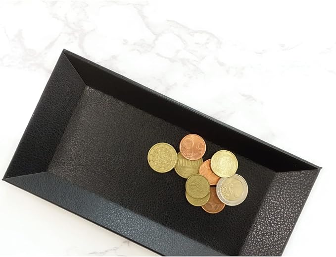 Jewelry Tray ADO-PL045, Black | Accessory Organizer, Change Tray, Card Holder, Checkout Tray, Desk Organizer
