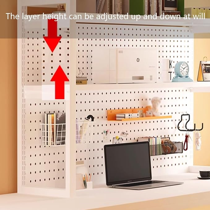 Dorm bookshelf,Desk Organizer Shelf,Desktop bookshelf,Desktop Storage Shelf,lift desk bookcase,desk hutch dorm，multipurpose bookshelf storage rack,student pegboard bookcase,home office racksdisplavs(W