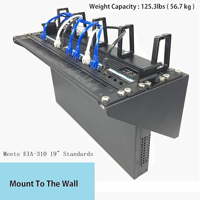 6U Vertical Wall Mount Rack-Heavy Duty 125 Capacity Small Server Rack Mounting for 19 inches IT, AV, Studio, Network Equipment (6U150)