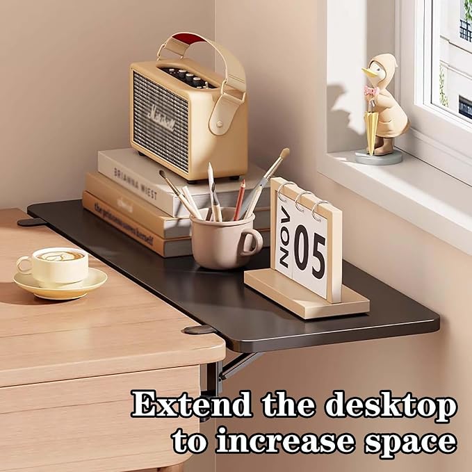 Ergonomic Desk Extension Shelf No Drill Computer Stand Curved Home OfficeWhite 70 x 25 cm - Space-Saving Adjustable Modern Design