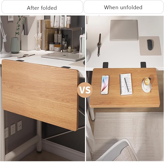 Wood Foldable Desk Extender Tray,Large Size Clamp-on Keyboard Tray,Table Mount Shelf Armrest Support for Home Office Dorm Floating Table(60x24cm(24x9inch), Wood A)