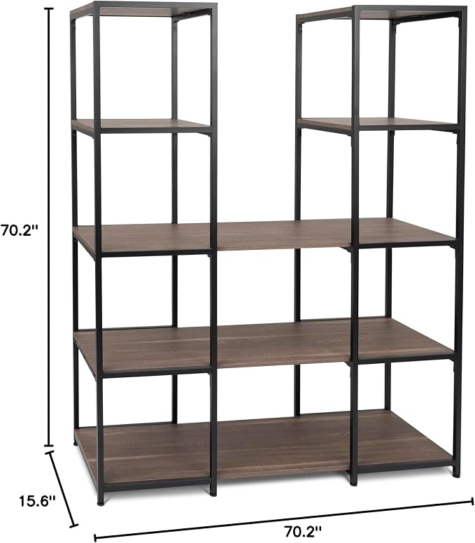 CB Home Square Narrow 5-Tier Multi Shelving - Modular Shelving System Customizable with 30+ Free Combinations- Contract Grade Quality