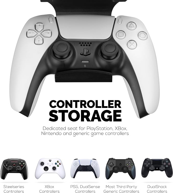 BRAINWAVZ Under Desk Mount & Game Controller Hanger for SteelSeries Arctis Nova Pro, Elite and Pro Omni Wireless Base Station – Easy Install with Screws or VHB Tape – Clean, Organized Gaming Setup