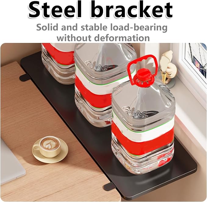Desk Extender Tray,Clamp-on Kitchen Table Extender Extension Baffle, Removable Foldable Sturdy Support Ergonomic Desk Extender,for Home Office Desktop Extension(Brown,(L*W)23.6*8in/60*20cm)