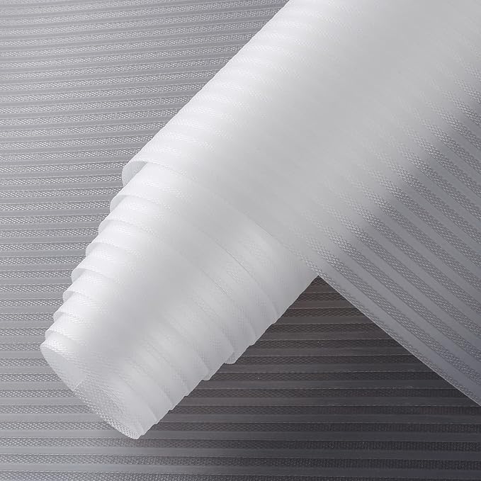 Shelf Liner Non Adhesive Refrigerator Mats Washable, No Odor Plastic Pantry Liners, Wire Shelf Paper & Drawer Liner for Cupboard, Kitchen Cabinets, Bathroom Shelves, Shoe Rack