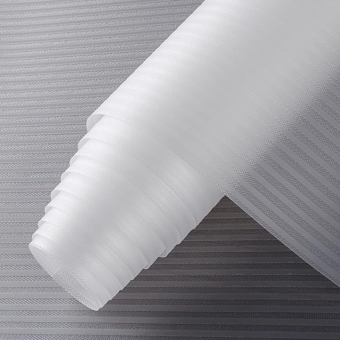 Drawer and Shelf Liner, Shelf Liner Non Adhesive Refrigerator Mats Washable, No Odor Plastic Pantry Liners Wire Shelf Paper Drawer Liner for Cupboard Kitchen (Transparent, 11.8 x 236.2 inches)