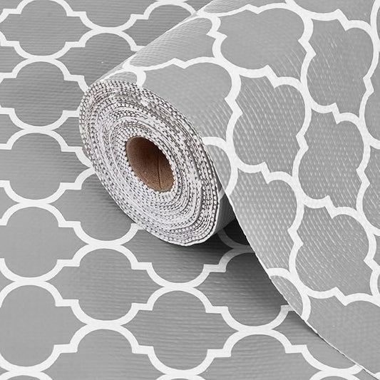 Drawer Shelf Liner for Kitchen Cabinets, Non Adhesive Slip Resistant Shelf Paper Easy to Clean, Strong Grip Thickened Waterproof Washable Mats for Pantry Shelves Cupboard Dresser, 12 in x 20 FT