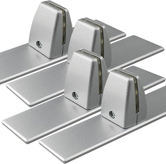 Sneeze Guard Clamp Bracket 4 Pcs Shield Base for Countertops, Heavy Duty Aluminum Partition Stand for Clear Acrylic Desktop Reception