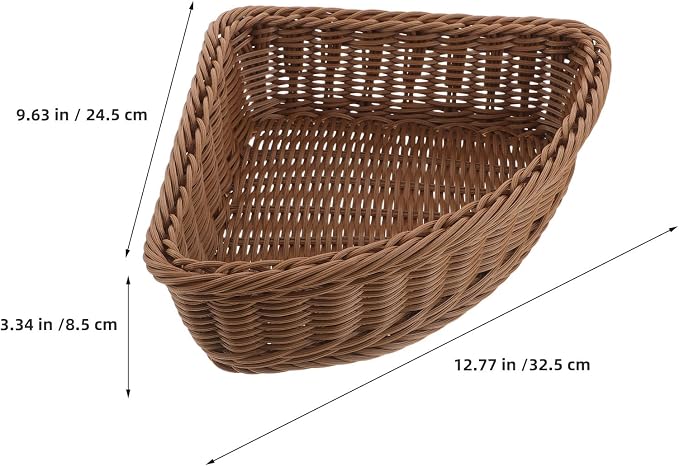 2pcs Triangular Storage Baskets Wedge Corner Cabinet Turntable Shelf Storage Organizer For Kitchen Pantry Items Bathroom Coffee
