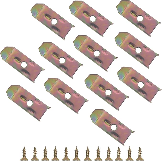 12 Sets Table Leaf Levelers & Locks with Sliding Aligner Bars, Heavy Duty Table Extension Hardware for Dining Tables, Desks, Buffets & Cabinets, Metal Horizontal Buckle Latches Connectors (Color Zinc)