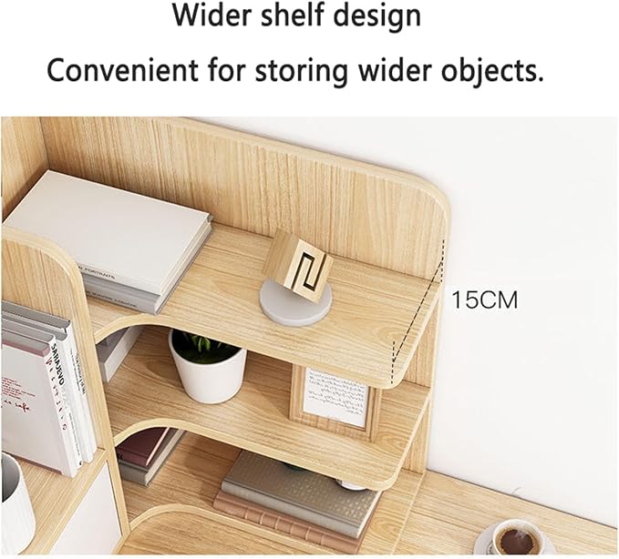 Stylish Corner Desk Nizers*Multi-Function Shelves Wooden Bookshelf for Office Bedroom Kitchen Living Room-Space-Saving Storage Solution..A-white-70CM