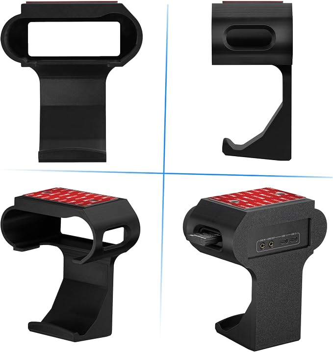 BRAINWAVZ Under Desk Mount & Game Controller Hanger for SteelSeries Arctis Nova Pro, Elite and Pro Omni Wireless Base Station – Easy Install with Screws or VHB Tape – Clean, Organized Gaming Setup