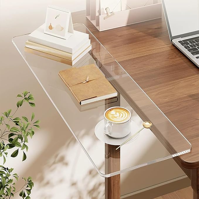 Clip-on Desktop Extension Tray,Slide-out Desk Extender,Drill-free Flush Mount, 90° Foldable,Suitable for Home and Office Use(50x21cm/19.7x8.3in)