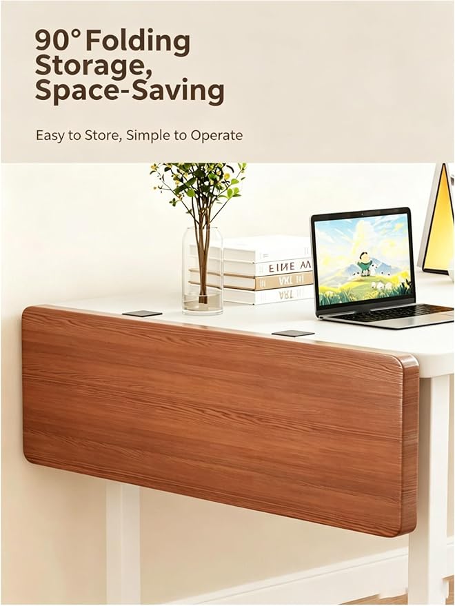 Clamp-On Desktop Extension Board, Side Table for Laptop/Monitor/Keyboard, Space-Saving Office Desk Width 50x25cm (Black-Milk) - Ideal for Small Spaces