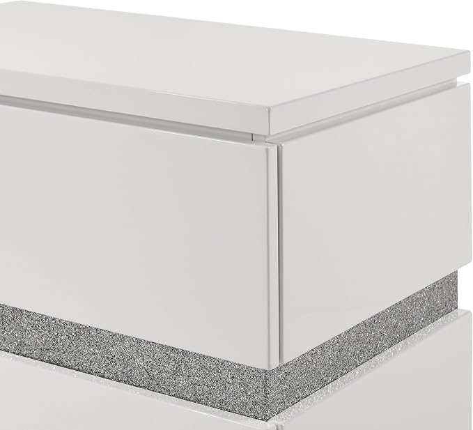 New Classic Furniture Paradox Wood 2-Drawer Nightstand, White