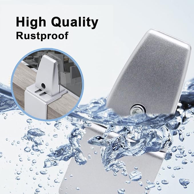 Aluminum Vertical Clamp Partition Board Acrylic Desk Divider Support Clamp for Clear Shield for Desktop Countertop Reception