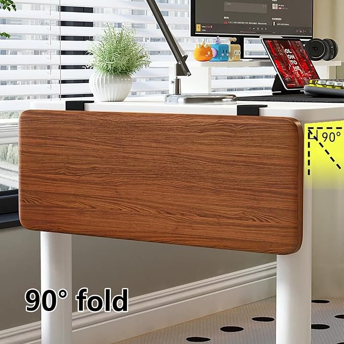 Ergonomic Wide Desk Tray,Invisible Installation Desk Extension Panel,Folds Flat For Storage,High Load Capacity,Ideal For Office And Home Use(Teak,60cm/23.6in)