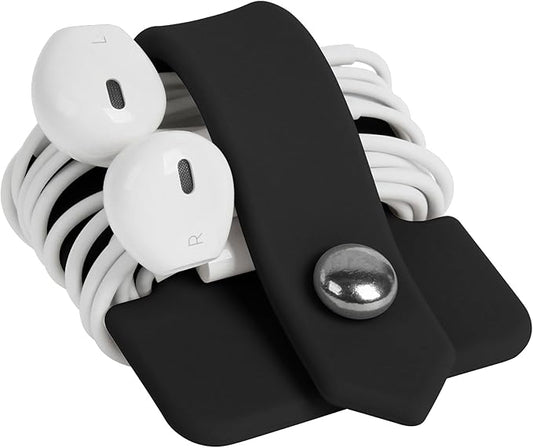 Headphone Case Cord Organizer Earbuds Holder Earphones Case Wrap Winder Headset Keeper Cord Manager Cable Organizer Black | Cord Organizer