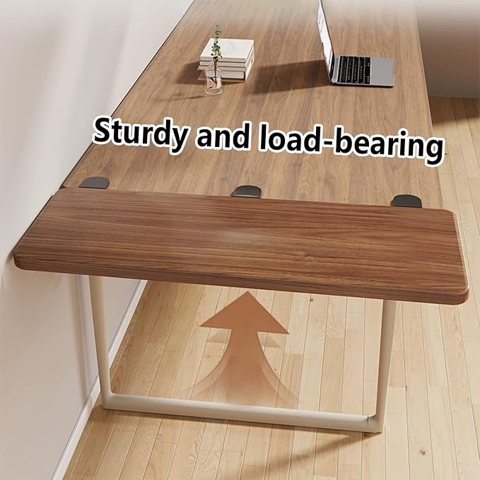 Engineering-Style Desktop Extension Tray,90-Degree Folding Desktop Extension Stand,Sturdy and Stable,Rounded Edges for Safety(120x25cm/47.2x9.8in)