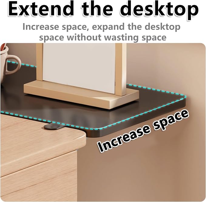 Desk Extender Tray,Clamp-on Kitchen Table Extender Extension Baffle, Removable Foldable Sturdy Support Ergonomic Desk Extender,for Home Office Desktop Extension(Black,(L*W)19.6*10in/50*25cm)