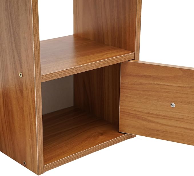 Desktop Bookshelf, Home Office Desk Organizer, Desktop Storage Organizer, for Study Rooms, Offices, Bedrooms, Libraries, Reading Rooms, Etc (Pine Color)