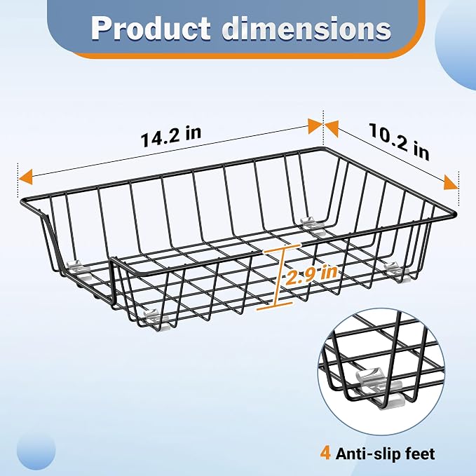 Gawerk Letter Desk Tray Organizer, A4 File Tray Magazine Files Storage Basket Organizer Bin (6)