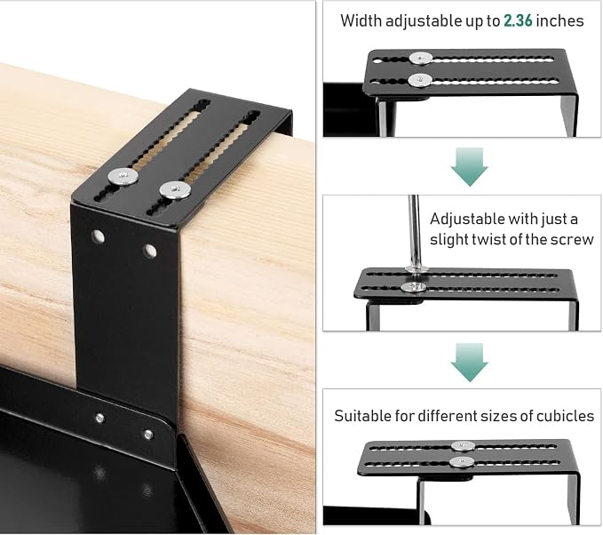 Adjustable Metal Corner Shelf Organizers Wall Mounted Corner Shelf with Adjustable Hook,2 Layer Metal Rack for Small Spaces, Office Home Use Desk Accessory Holder