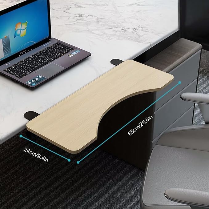 Clamp Desk Extender, Foldable Desktop Shelf Organizer for Home Office Gaming Room, No Drill Desk Shelf