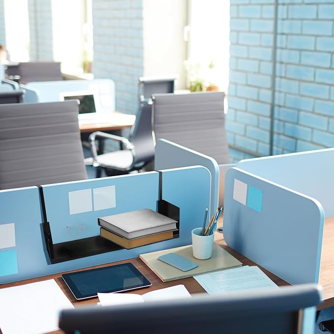 Lineshading Office Cubicle Shelf Storage Organizer Hanging File Organizer Cubicle Hanging Shelf Accessories Storage Bookshelf with Hooks for Home Desk