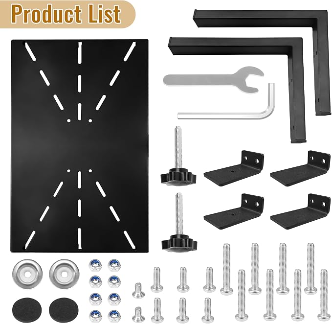Desk Extender 15 in Clamp on Desk Shelf for Desk Organizer in Office and Game，Metal Desktop Shelf with Ventilation Holes Effective Heat Dissipation，Direction and Height Adjustable