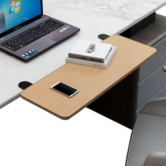Clamp Desk Extender, Foldable Desktop Shelf Organizer for Home Office Gaming Room, No Drill Desk Shelf