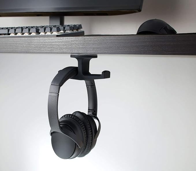 GLORIOUS Trident – Under Desk Gaming Headset/Headphone Stand Mount Holder (VR Headset Compatible)