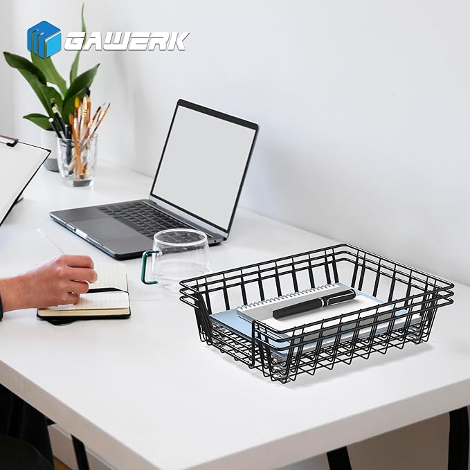 Gawerk Letter Desk Tray Organizer, A4 File Tray Magazine Files Storage Basket Organizer Bin (1)