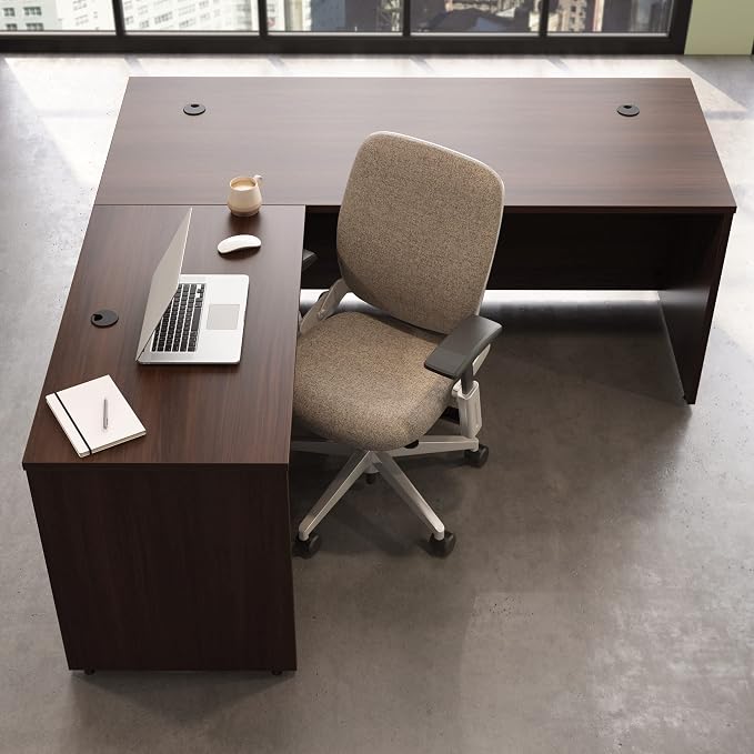 OfficeWorks by Sauder Affirm 42'' Commercial Return for Executive Desk, L: 23.47'' x W: 45.16'' x H: 29.29'', Noble Elm