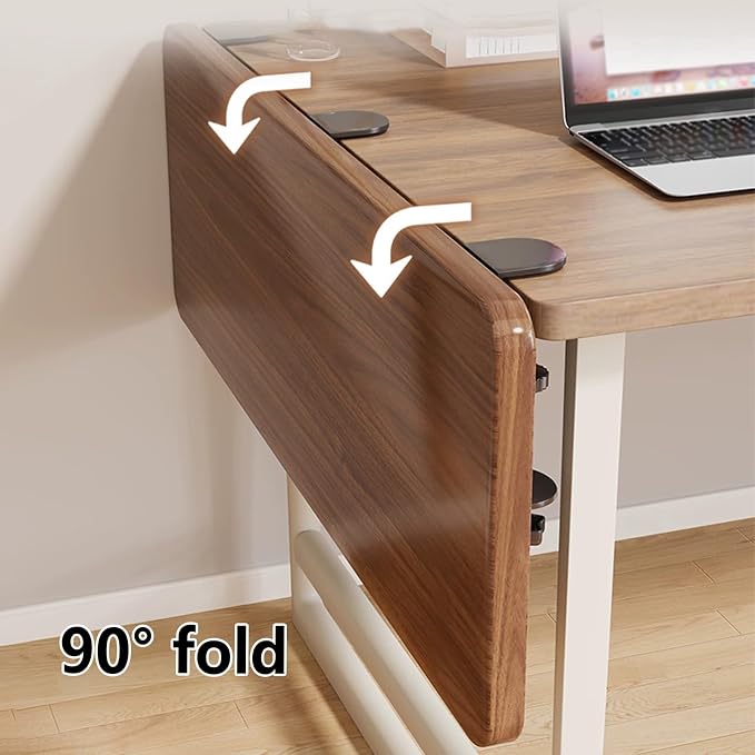 Engineering-Style Desktop Extension Tray,90-Degree Folding Desktop Extension Stand,Sturdy And Stable,Rounded Edges For Safety(90x25cm/35.4x9.8in)