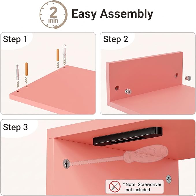 BONTEC Monitor Stand Riser with Cellphone Holder & Cable Management, 16.7 Inch Wood Monitor Riser Stand, Desktop Stand for PC/TV/Laptop/Printer, Pink