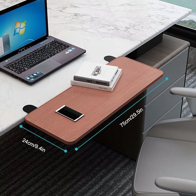 Foldable Keyboard Tray & Computer Armrest Support - Clamp-On Desk Extender for Ergonomic Typing and Reduced Strain