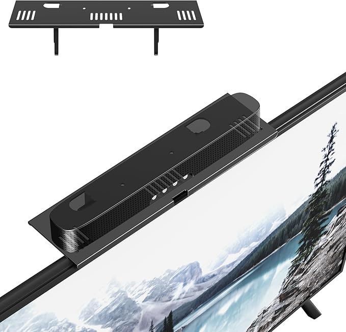 CABTE Adjustable Steel TV Top Shelf, Floating TV Stand, Universal Monitor Shelf for Soundbar, Game Console, Cable Box, Router Shelves (16.93x4.72inch Steel)