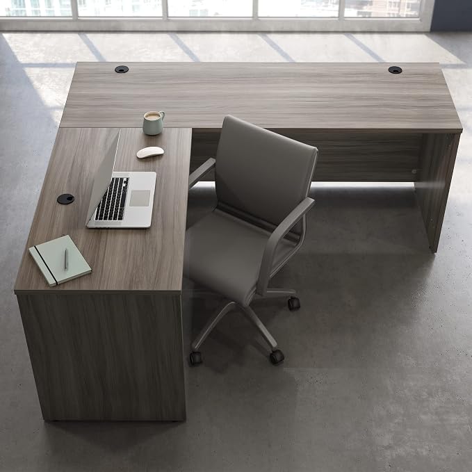 OfficeWorks by Sauder Affirm 45'' Commercial Return for Executive Desk, Hudson Elm
