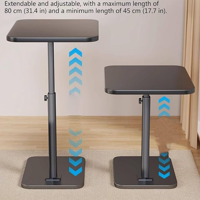 Floor-Standing Desk Extender Tray Movable, Height-Adjustable Desk Extension for Living Room, Bedroom Table Extender for Desk(D)