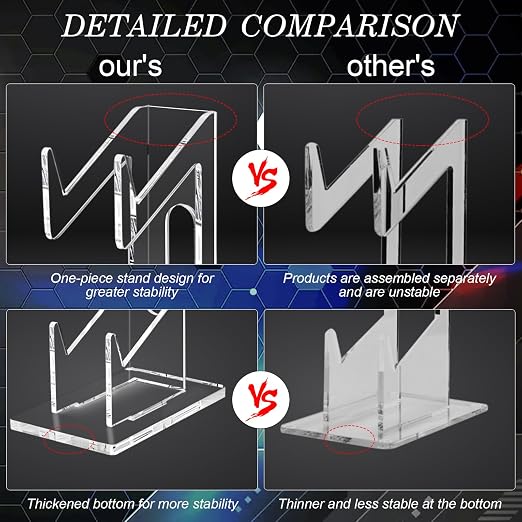FYY Game Controller Holder 2 Pack - 2 Tiers Universal Dual Controller Stand Headphone Holder, Acrylic Clear Controller Display Stand Compatible with Nintendo Switch Xbox PS5 PS4