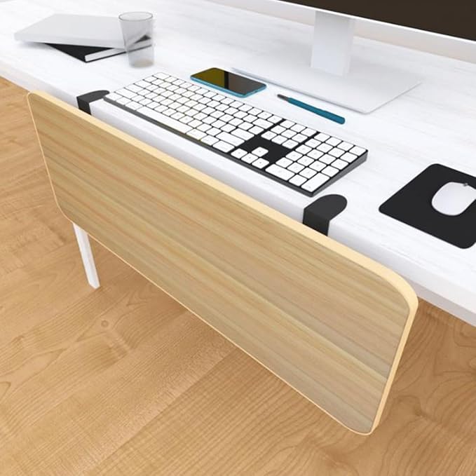 Expandable Tray Keyboard Shelf 90° No Drill Office Extension - Space-Saving Workstation Organizer for Home & Office Use (One Color 60x24cm)