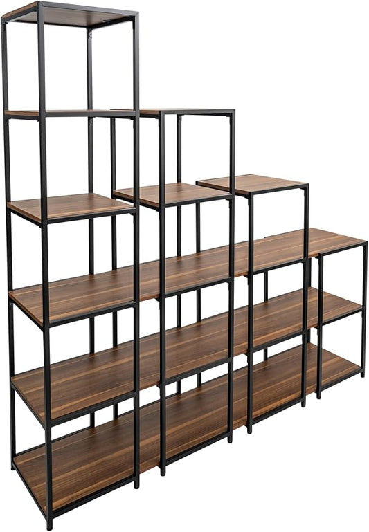 CB Home Square Ladder Shape Shelving - Modular Shelving System Customizable with 30+ Free Combinations- Contract Grade Quality
